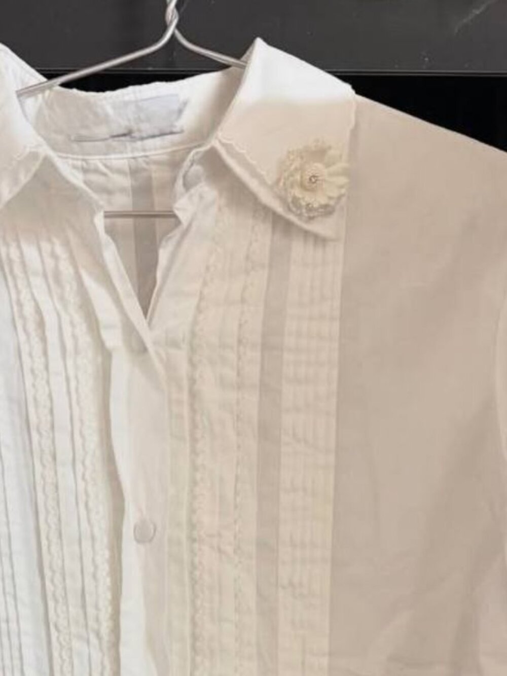 White Long Sleeve Blouse - Picture 2 of 3